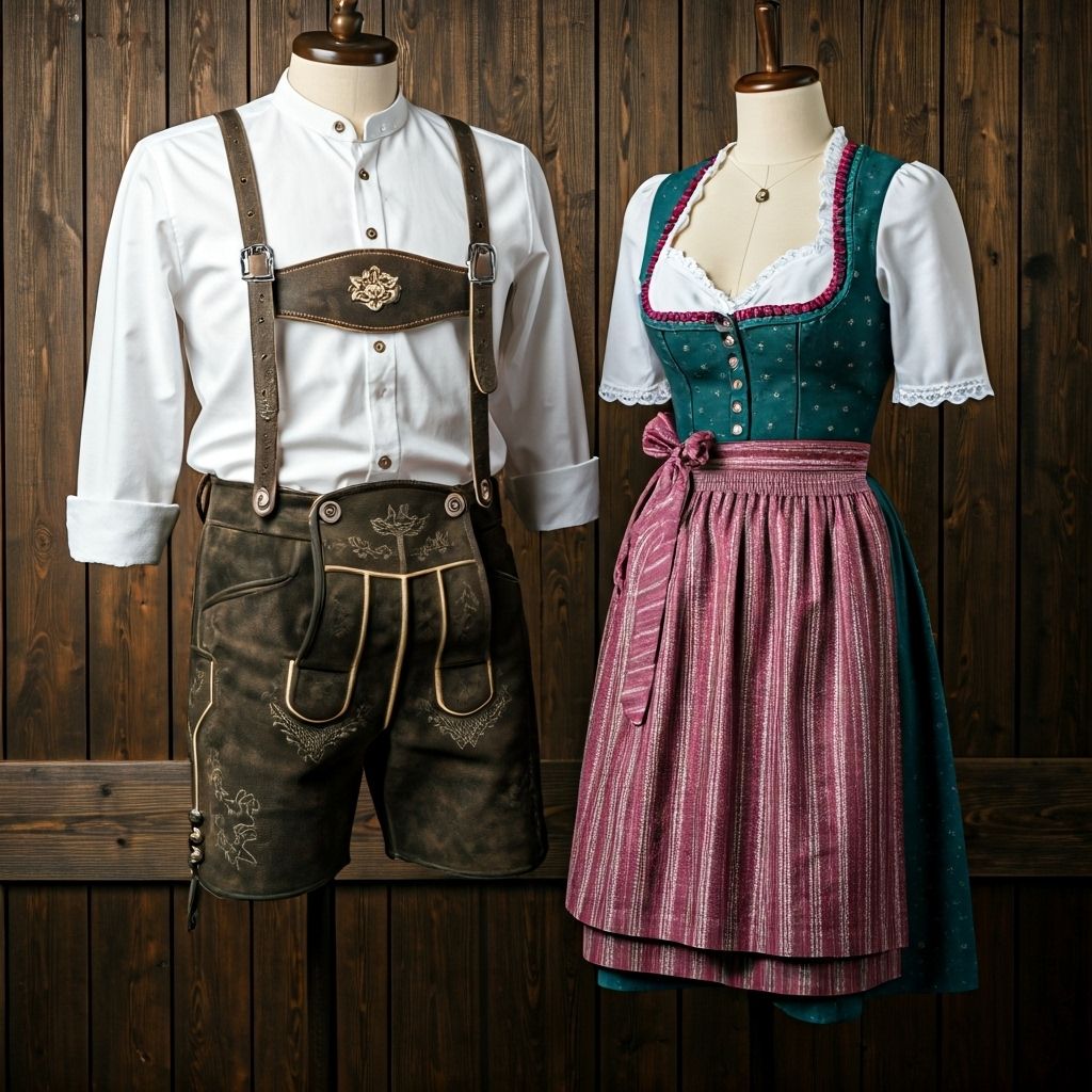 Traditional Bavarian Costumes: Lederhosen and Dirndl